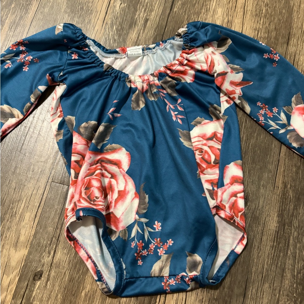 Floral Long Sleeve Baby Bodysuit
